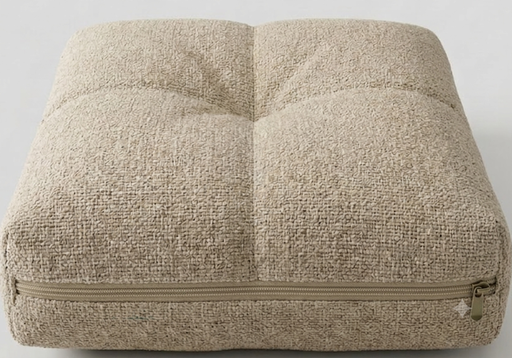 POUF 100x100x20cm avec une housse à fermeture avec un tissu d'ameublement