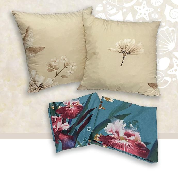 Package avec 2 coussins et 2 taies d'oreiller